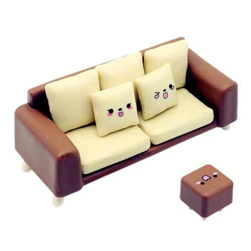 HOOTNEE 1 Satz Teiliges Sofa und Hocker für Puppenhaus Vintage DIY Wohnaccessoires für Kreative Landschaften und Puppenhaus Dekoration HOOTNEE 1 Satz Teiliges Sofa und Hocker für Puppenhaus Vintage DIY Wohnaccessoires für Kreative Landschaften und Puppenhaus Dekoration von HOOTNEE