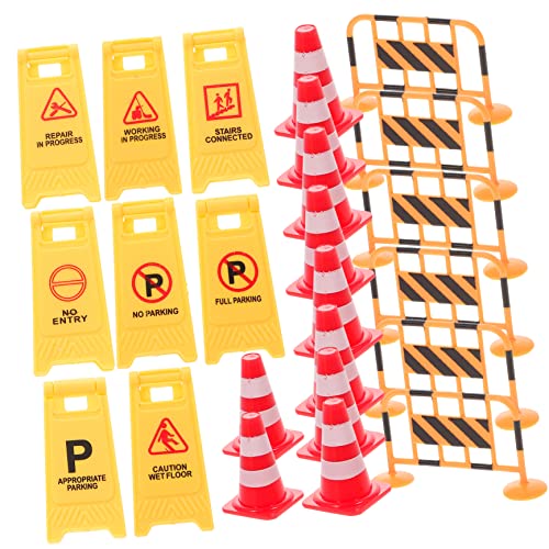 1 Satz simulierte Straßensperre verkehrszeichen Spielzeug verkehrszeichen Kinder Verkehrszeichen für Kinder Auto Zeichen Spielzeuge Kinderspielzeug Lernspielzeug für Kinder klein von HOOTNEE