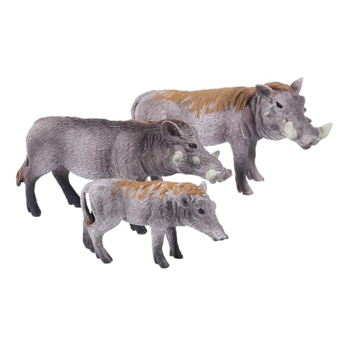 HOOTNEE 1 Set/3pcs Lifelische Tierfrage Wildstelle Mini Mini Farm Decor Wildschweinstatue -Spielzeug von HOOTNEE