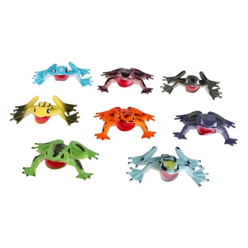 HOOTNEE 1 Set 8 Stück Simulation Froschmodell Spielzeug Tierfiguren Vokalisierungsspielzeug Fantasie Stimulation Spielzeug Miniaturen Pflanze Langlebiges Spielzeug Spielzeug Vokalisierung von HOOTNEE