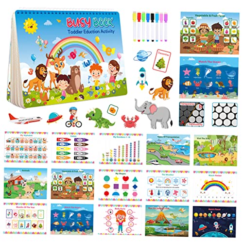 HOOTNEE 1 Set Früherziehung Aufklärungsbuch DIY Buchaufkleber Erkenntnis Aufkleberbuch Kinder Wiederverwendbares Aufkleberbuch Kinder Aufkleberbücher Abnehmbares Aufkleberbuch von HOOTNEE