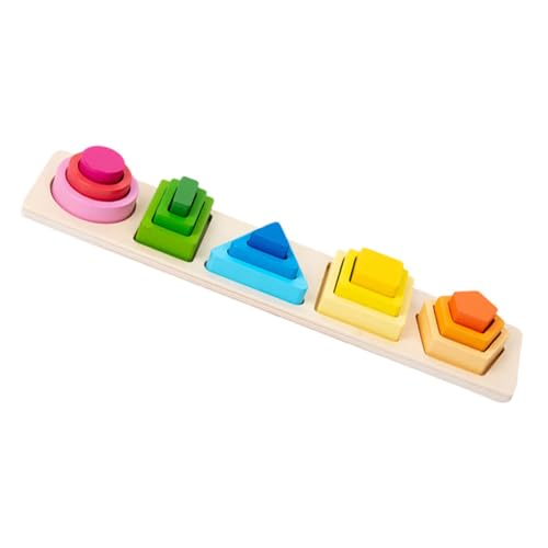 HOOTNEE 1 Set Geometrisches Holzpuzzle Spielzeug, Formanpassung, Holzspielzeug, Kinderformpuzzle, Lernspielzeug, Holzformanpassungsspielzeug, Geometrische Bausteine, Kinderlernspielzeug HOOTNEE 1 Set Geometrisches Holzpuzzle Spielzeug, Formanpassung, Holzspielzeug, Kinderformpuzzle, Lernspielzeug, Holzformanpassungsspielzeug, Geometrische Bausteine, Kinderlernspielzeug von HOOTNEE