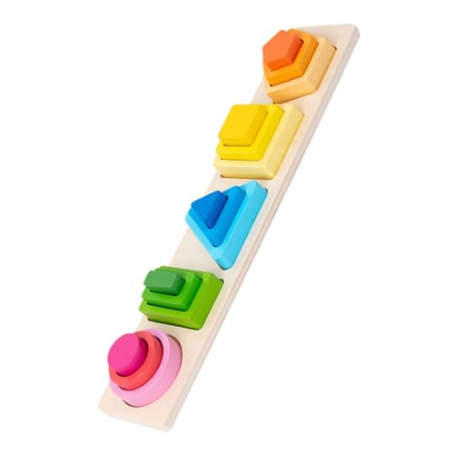 HOOTNEE Tangram Kinder Geometrische Formen Spielsachen 1 Set Geometrisches Stapelspielzeug Geometrisches Zuordnungsturm Für Kleinkinder Fördert Die Formentwicklung Und Das Logische Denken von HOOTNEE