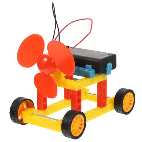 HOOTNEE DIY Kran BAU-lernset Windkraftauto Modellbausatz Für Kinder Naturwissenschaftliches Lernspielzeug von HOOTNEE