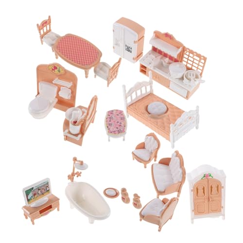HOOTNEE 1 Set Mini Hausmöbel Set Miniaturmöbel Und Zubehör Schlafzimmer Puppenhausmöbel Puppenhaus Mini Sachen Miniaturmöbel Puppenhaus Schlafzimmermöbel Kunststoff von HOOTNEE