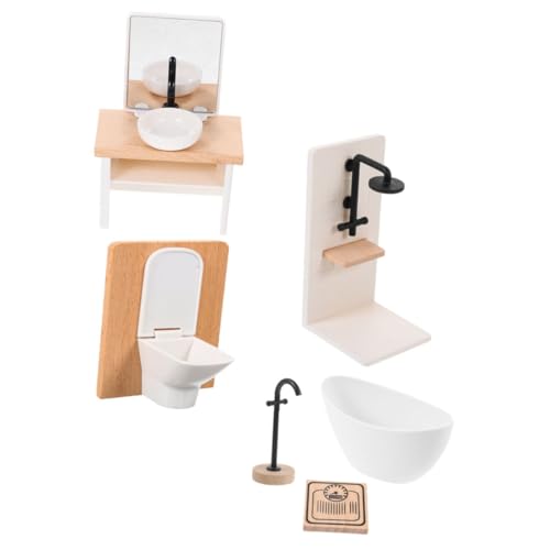 HOOTNEE 1 Set Mini Möbeldekoration, Mini Ornament, Miniaturen, Puppenhaus Miniaturzubehör, Miniatur Badezimmermöbel, Puppenhausmöbel, Puppenhaus Miniaturen von HOOTNEE