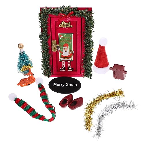 HOOTNEE 1satz Miniatur Weihnachts Tür Für Dekoration Von Figuren Für Weihnachtliche Und Kreative Szenengestaltung HOOTNEE 1satz Miniatur Weihnachts Tür Für Dekoration Von Figuren Für Weihnachtliche Und Kreative Szenengestaltung von HOOTNEE