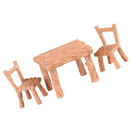 HOOTNEE 1 Set Puppenhaus Dekoration, Mini, Holzstuhl, Mini Zubehör, Mini Stuhl Verzierung, Miniatur Schreibtisch, Miniatur Puppenhaus Möbel, Harz, Miniatur Schreibtisch Möbel Modell von HOOTNEE