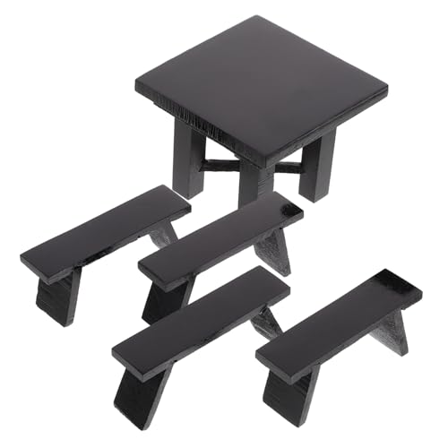 HOOTNEE 1 Set Puppenhaus Mini Tisch Und Stuhl Requisiten Aus Holz, Mini, Hausdekorationen, Miniatur Tischstühle, Miniatur Hausdekor Zubehör, Miniatur Schreibtischstühle Kit, Miniatur HOOTNEE 1 Set Puppenhaus Mini Tisch Und Stuhl Requisiten Aus Holz, Mini, Hausdekorationen, Miniatur Tischstühle, Miniatur Hausdekor Zubehör, Miniatur Schreibtischstühle Kit, Miniatur von HOOTNEE
