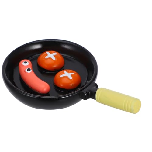 HOOTNEE 1 Set Puppenhausmodell, Mini Hauszubehör, Mini Küchengeschirr, Miniatur Herdplatten Kochgeschirr, Ornamente, Miniatur Töpfe, Miniatur Bratpfannen, Mini Simulationspfannen von HOOTNEE