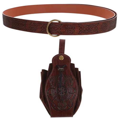 HOOTNEE 1 Set Renaissance Gürteltasche, Gürteltasche, Leder, Cosplay, Mittelalter Gürtel, Ledergürtel, Retro Gürteltasche, Mittelalter Zubehör, Renaissance Zubehör, Mittelalter Tasche HOOTNEE 1 Set Renaissance Gürteltasche, Gürteltasche, Leder, Cosplay, Mittelalter Gürtel, Ledergürtel, Retro Gürteltasche, Mittelalter Zubehör, Renaissance Zubehör, Mittelalter Tasche von HOOTNEE
