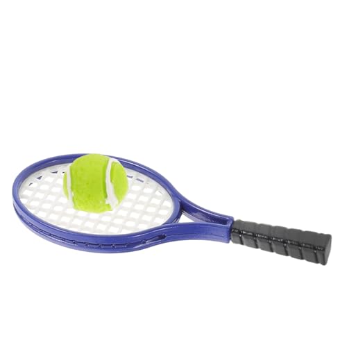 HOOTNEE 1 Set Tennisschläger Modell, Mini Tennisschläger, Spielzeug, Puppenhaus Zubehör, Mini Puppenzubehör, Mini Artikel, Miniatur Dinge, Puppenhaus Miniaturen, Tennisschläger von HOOTNEE