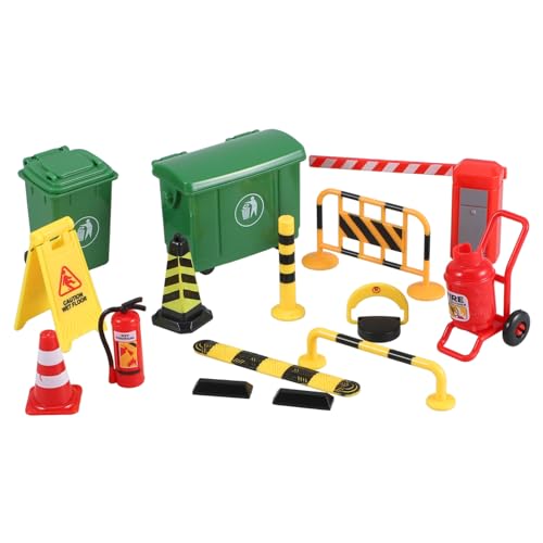 HOOTNEE 1 Set Verkehrsbarrikade Modell Simulation Verkehrsschild Sandkasten Verkehrsschild Straßensperren Spielzeug Verkehrsschild Spielzeug Miniatur Verkehrsschild Spielzeug Winziges von HOOTNEE