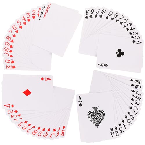 HOOTNEE 1 Set Wärmeübertragungs Spielkarten, Wortnotizkarten, Leere DIY Poker, Leere Pokerkarten, Leere Unfertige Karten, Papier Pokerkarten, Leere Karteikarten, Leere Memokarten, Leere von HOOTNEE