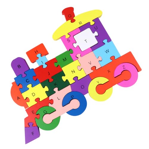 HOOTNEE 1 Stück 26 Puzzle-Spielzeug Für Kinder Bausteinspielzeug Holzspielzeug Gehirnspielzeug Kinder Rätseln Puzzle-Puzzle Holzpuzzle Für Kinder Kinderspielzeug Dreidimensional Hölzern von HOOTNEE