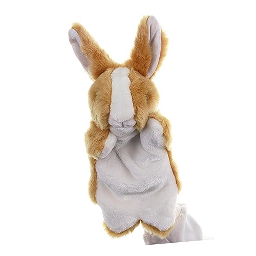 HOOTNEE 1 Stück Kaninchen Plüsch Handpuppe Spielzeug Geschichtenerzählen Puppe Kaninchen Puppe Spielzeug Puppen Handschuhe Kaninchen Plüschpuppe Kopfpuppe Hase Fingerpuppe von HOOTNEE