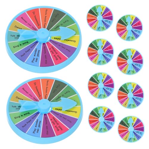 HOOTNEE 10 Stück Bestrafungsscheiben Zubehör, Tombola Spiel, Drehteller, Farbiges Preisrad, Preisrad Spiel, Belohnungsrad, Messerad, Lehr Golf Trinkspiel, Drehbares Preisrad von HOOTNEE