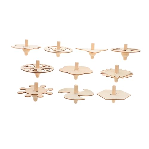 HOOTNEE 10 Stück DIY Holzkreisel für Unlackierte Holzspielzeuge zum Basteln und Geburtstagsfeiern und Kindergartenaktivitäten Handgemachte aus Robustem Holz HOOTNEE 10 Stück DIY Holzkreisel für Unlackierte Holzspielzeuge zum Basteln und Geburtstagsfeiern und Kindergartenaktivitäten Handgemachte aus Robustem Holz von HOOTNEE