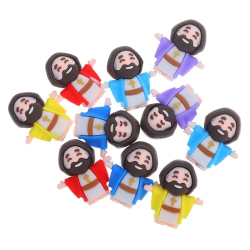HOOTNEE 10 Stück Jesus-Statuette Größere Mini-jesusfiguren Religiöses Ei Jesus Ostern Miniatur-neuheitsspielzeug Jesus Figur Minifiguren Jesusfiguren Jesus-Puppe Jesuskind PVC von HOOTNEE