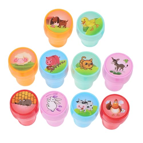 HOOTNEE 10 Stück Kinderstempel -nutztiere Hutstempel Für Schulstempel Für Lehrer Weihnachtsstempel Für Stempel Mit Nutztieren Weihnachtstütenfüller Kindermarken Pvc HOOTNEE 10 Stück Kinderstempel -nutztiere Hutstempel Für Schulstempel Für Lehrer Weihnachtsstempel Für Stempel Mit Nutztieren Weihnachtstütenfüller Kindermarken Pvc von HOOTNEE