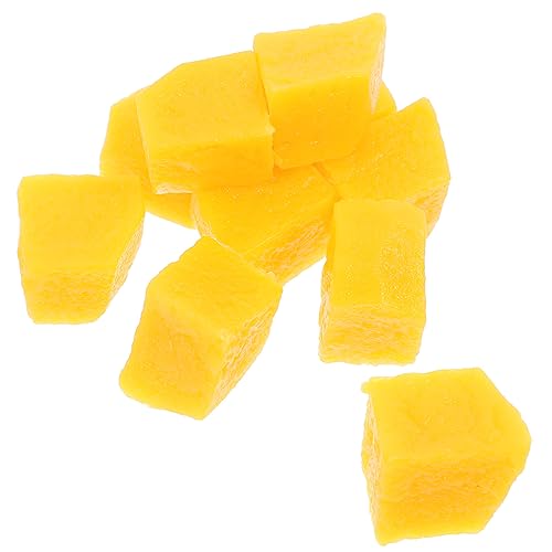 HOOTNEE 10 Stück Mango Block Modell, Künstliche Obstmodelle, Lebensechte Künstliche Obstanzeige, Obstmodell Requisite, Kunstobstmodell, Künstliche Lebensmittel Requisiten, Künstliches von HOOTNEE