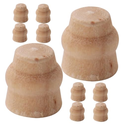 HOOTNEE 10 Stück Mini Holzbeine für Möbel Teiliges Mini Tischfüße Zubehör für Puppenhaus Möbel Kreative DIY Miniaturmöbel für Langlebig und Sicher aus Natürlichem Holz von HOOTNEE