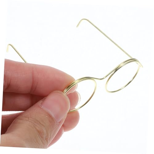 HOOTNEE 10 Stück Miniature Puppenbrillen Teiliges Runde Goldene Brille für Puppen Zubehör für Rollenspiele und Verkleidung Leicht und Komfortabel für Puppenhaus und Deko HOOTNEE 10 Stück Miniature Puppenbrillen Teiliges Runde Goldene Brille für Puppen Zubehör für Rollenspiele und Verkleidung Leicht und Komfortabel für Puppenhaus und Deko von HOOTNEE