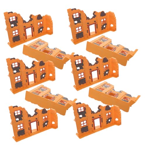 HOOTNEE 10 Stück Ruins Modellspielzeug uined beschädigtes Gebäude Landschaftsziegel DIY ruinierte beschädigtes Gebäude Collabiertes Ruinsmodell Mini-Fliesengebäudemodell Plastik Orange HOOTNEE 10 Stück Ruins Modellspielzeug uined beschädigtes Gebäude Landschaftsziegel DIY ruinierte beschädigtes Gebäude Collabiertes Ruinsmodell Mini-Fliesengebäudemodell Plastik Orange von HOOTNEE