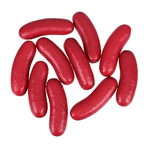 HOOTNEE 10 Stück Simuliertes Wurstmodell künstliche Lebensmittelmodelle Essensrequisiten simulierter Hotdog gefälschtes Küchenlebensmittelmodell Fake-Hot-Dog-Ausstellungsmodell PVC Braun HOOTNEE 10 Stück Simuliertes Wurstmodell künstliche Lebensmittelmodelle Essensrequisiten simulierter Hotdog gefälschtes Küchenlebensmittelmodell Fake-Hot-Dog-Ausstellungsmodell PVC Braun von HOOTNEE