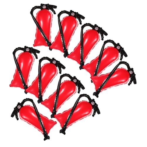 HOOTNEE 10 Stück Teiliges Feuerwehr Party Luftballons aus Robustem Aluminiumfolie Aufblasbar Feuerlöscherförmig Lebendige Farben für Feuerwehrmottoparty und Kindergeburtstag Dekoration von HOOTNEE