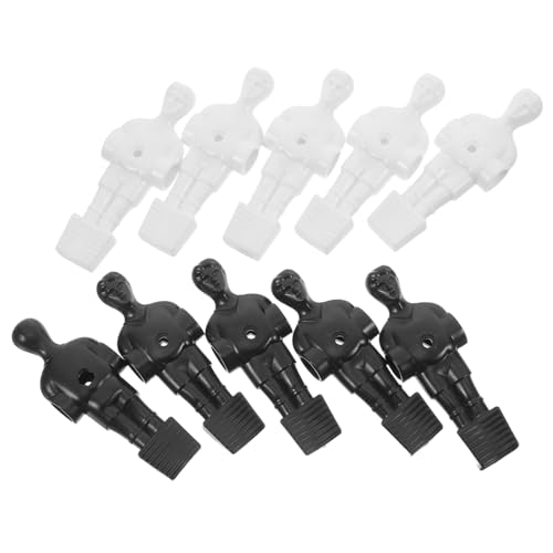 HOOTNEE 10 Stück Tischfußball Figuren Teiliges Ersatzteil für Tischkicker Spieler Modelle Schwarz und Weiß für Reparaturen und Spielspaß im Spielzimmer von HOOTNEE