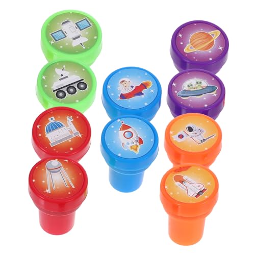 HOOTNEE 10 Stück Weltraumstempel, Spielzeug, Partygeschenke, Cartoon Design, Weltraumstempel, Weltraum Themenstempel, Sammelalben Stempel, Kleinkinder Stempel, Kinder Stempel, Kunststoff HOOTNEE 10 Stück Weltraumstempel, Spielzeug, Partygeschenke, Cartoon Design, Weltraumstempel, Weltraum Themenstempel, Sammelalben Stempel, Kleinkinder Stempel, Kinder Stempel, Kunststoff von HOOTNEE
