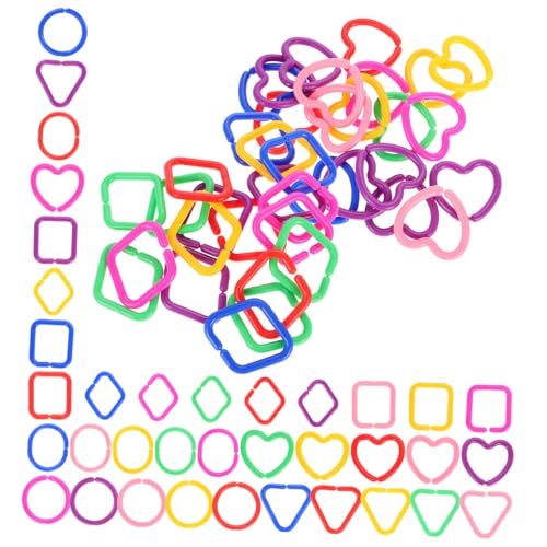 HOOTNEE 100 Stück Geometrische Schnallenspielzeug Geometrische Verbindungsketten, Ringspielzeuge Ringglieder für Babyspielzeug Kettenspielzeug Mathe-Links Plastik HOOTNEE 100 Stück Geometrische Schnallenspielzeug Geometrische Verbindungsketten, Ringspielzeuge Ringglieder für Babyspielzeug Kettenspielzeug Mathe-Links Plastik von HOOTNEE