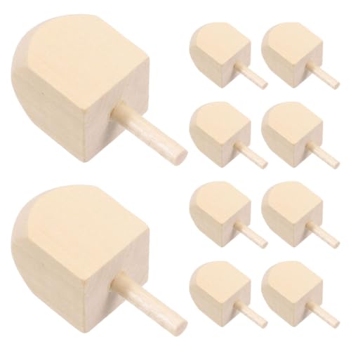 HOOTNEE Chanukka-Feier-Set 10 Stück Leere Holz-Dreidel Gyroskop-Spielzeug Aus Naturholz Für Partygeschenke von HOOTNEE