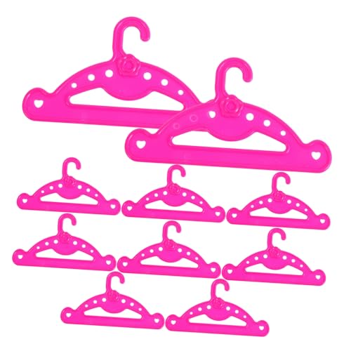 HOOTNEE 10Stücke Puppenkleiderbügel aus Kunststoff Langlebige und Elegante Kleiderbügel für Puppen für Puppenhäuser Organizer für Puppenkleidung Vielseitiges Zubehör von HOOTNEE
