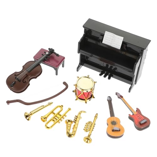 HOOTNEE 11 Teiliges Puppenhaus Musikinstrument Modell, Miniatur Instrument Für Kinder, Mini Dekoration, Kinder Puppenhaus Spielzeug, Kinderspielzeug, Puppenhaus Ornament, Rollenspiel HOOTNEE 11 Teiliges Puppenhaus Musikinstrument Modell, Miniatur Instrument Für Kinder, Mini Dekoration, Kinder Puppenhaus Spielzeug, Kinderspielzeug, Puppenhaus Ornament, Rollenspiel von HOOTNEE