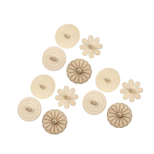 HOOTNEE 12 Stück DIY Malerei Spielzeug Unvollendete Gyroskope Malerei Holz Tops Handwerk HOOTNEE 12 Stück DIY Malerei Spielzeug Unvollendete Gyroskope Malerei Holz Tops Handwerk von HOOTNEE