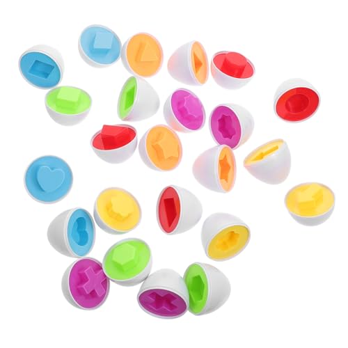 HOOTNEE 12 Stück Teiliges Form Erkennungsspielzeug für Montessori Passende Eier Kognitive Spielzeuge Hand Augen Koordination für Geburtstagsgeschenke und Interaktive Eltern Junge Mädchen von HOOTNEE