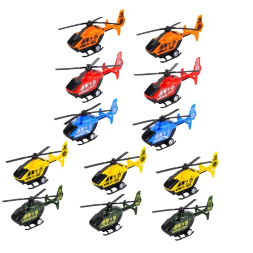 HOOTNEE 12 Stück Teiliges Hubschrauber Press Go Mechanismus Bunte Mini Helikopter Hautfreundliches Material Batterielos Geschenk für Jungen und Mädchen Zufällige Farbe Zufällige Farbe von HOOTNEE