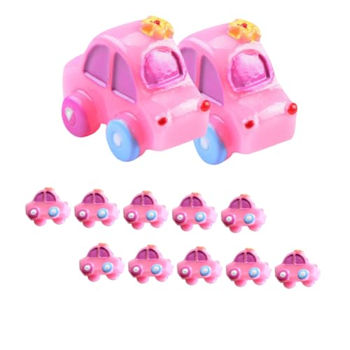 HOOTNEE 12 Stück Teiliges Mini Auto Modell aus Resin für Puppenhaus und Miniaturgarten Farbenfroh Langlebig für Tischdekoration und Gartenaccessoires von HOOTNEE