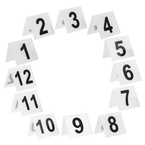HOOTNEE Your Game Night – 12 Doppelseitige Acryl-Marker Wiederverwendbare Tischnummern Für Detektivpartys Und Tatort-Requisiten von HOOTNEE