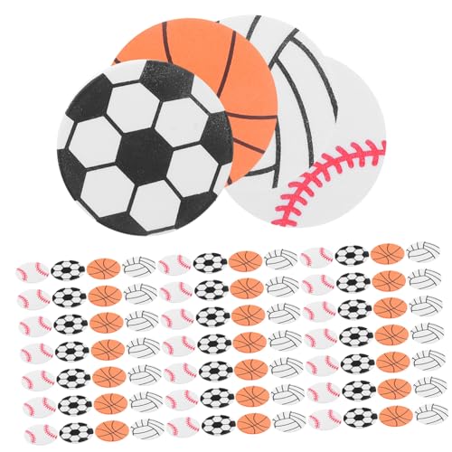 HOOTNEE 120Stücke DIY Aufkleber Fußball Basketball Volleyball Baseball für Sport Party Dekoration und Kreative Bastelprojekte von HOOTNEE