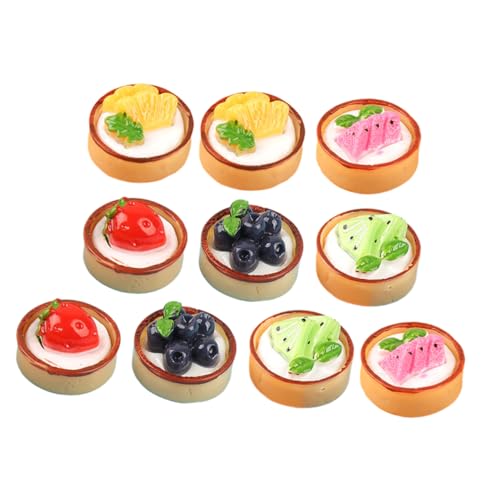 12St Obstkuchen 1:12 Puppenhaus-Snacks puppenhaus deko zubehör puppenhaus Harz-Fake-Food-Ornament Mini-Kuchen-Modell Mini-Essen Miniatur vorgeben Material DIY zubehör Dekorationen von HOOTNEE