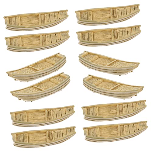 HOOTNEE 15 Teiliges Fischerboot Modell, Mini Boot, Mikro Modell, Fischerboot, Miniatur Mini Fischerboot, Kleines Fischerboot, Mini Harzboote, Fischerboote Für Dekorationen, Mini Spielzeug von HOOTNEE