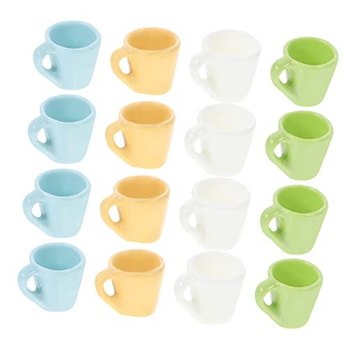 HOOTNEE 16 Stück Mini Becher Miniatur Tassen Puppenhaus Kleine Tassen Für Puppen Mini Teetasse Mini Kaffeetasse Mini Tasse Mini Teetasse Kleine Kaffeetassen Mini Kaffeetasse von HOOTNEE