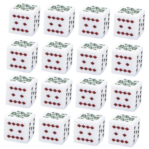 HOOTNEE 16 Stück Weiße Poker Farbwürfel, Requisiten, Lügner Würfel, Tragbare Würfel, Spiel Requisiten, Poker Würfel, Party Zubehör, Geburtstagsparty Spiele, Craps Würfel, Party HOOTNEE 16 Stück Weiße Poker Farbwürfel, Requisiten, Lügner Würfel, Tragbare Würfel, Spiel Requisiten, Poker Würfel, Party Zubehör, Geburtstagsparty Spiele, Craps Würfel, Party von HOOTNEE