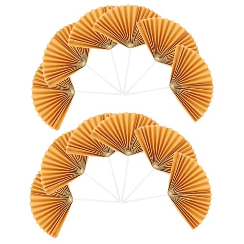 HOOTNEE 16St Urlaub Cupcake Topper hichzeitstortendeko hochzeitstorten dekoration hochzeitstortendeko Topper für Desserteinsätze Dekorationen Tortenaufleger aus Papierfächern Kuchen Picks von HOOTNEE