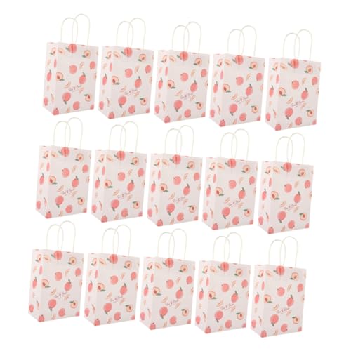 HOOTNEE 18 Stück Bonbontüten aus Kraftpapier für Partygeschenke Verpackungstüten aus Papier mit Griffen dekorative Partygeschenktüten für Weihnachten Feiertage Hochzeiten von HOOTNEE