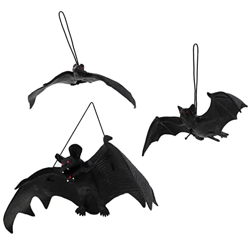HOOTNEE Halloween-zubehör 18 Stück Hängende Fledermäuse Festliche Party-Dekorationen Gummi-Fledermaus- Für Halloween von HOOTNEE