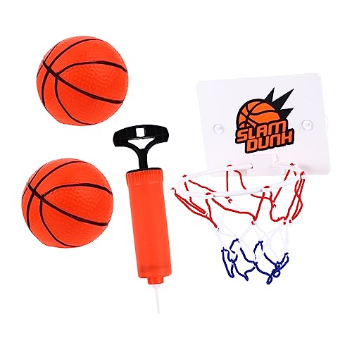 HOOTNEE 1Satz Mini Basketballkorb für Teiliges mit Mini Basketball Pumpe Stand Indoor für Zuhause und Schlafzimmer Leicht Langlebig von HOOTNEE